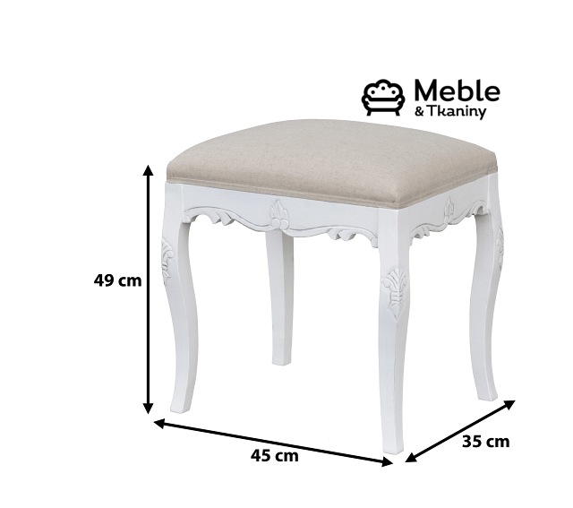 Siedzisko Rimini White 046 35x45x49 Biały