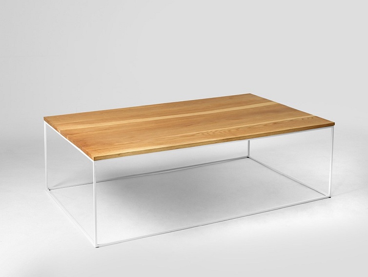 Stół Kawowy Tensio Solid Wood 100x60 Dąb/Biały
