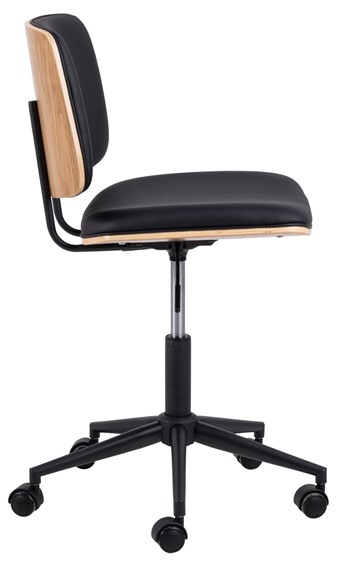 Fotel Biurowy OWEN Czarny/ Dąb