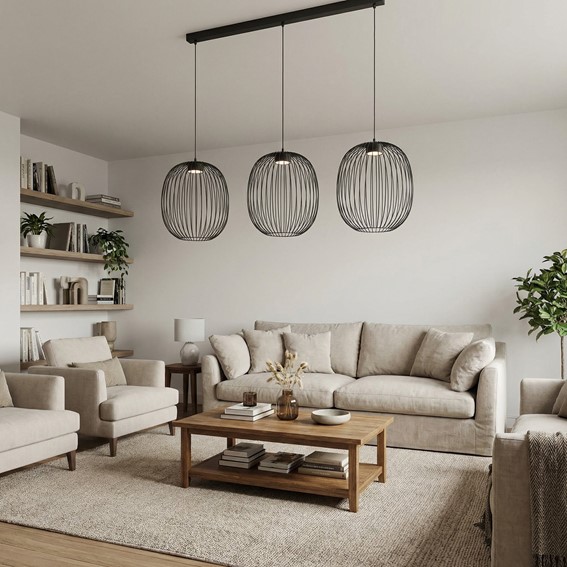 Lampa Wisząca MANTRA 3 Czarny