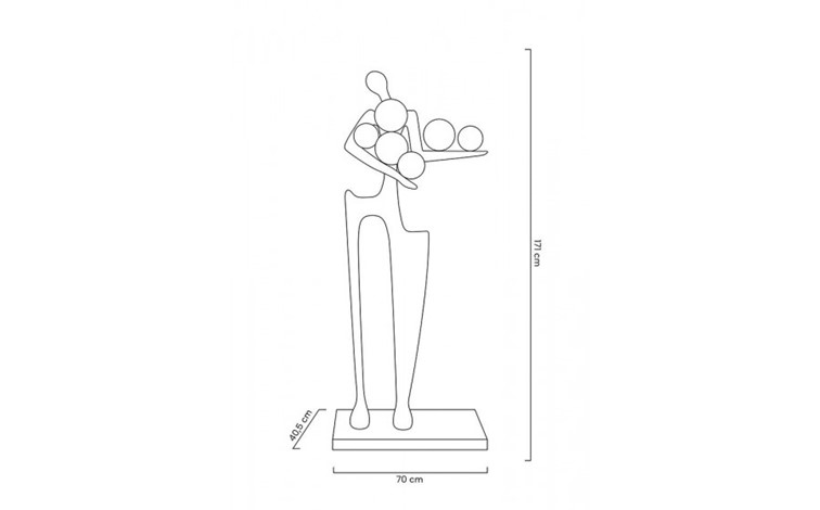 Lampa Podłogowa HUMAN DREAMER Czarny/Biały