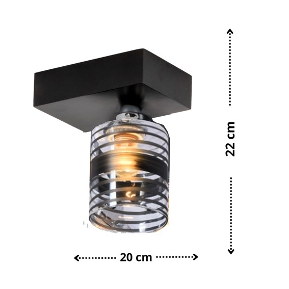 Kinkiet TEMIDA Czarny