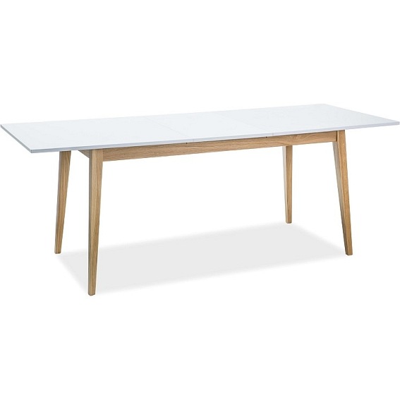 Stół Rozkładany CESAR (160-205)x80 Dąb/Biały