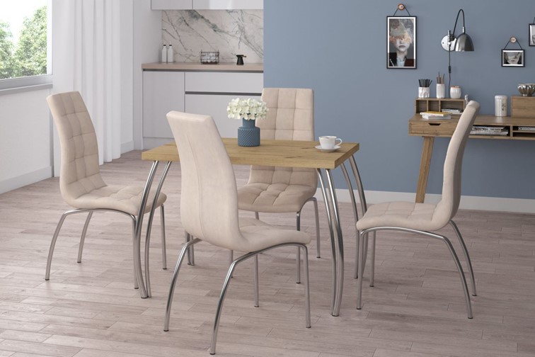 Stół ST(B)-FX 67x101 II Dąb Artisan/Chrom