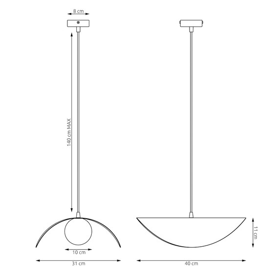 Lampa Wisząca RITUAL 1L Beżowy