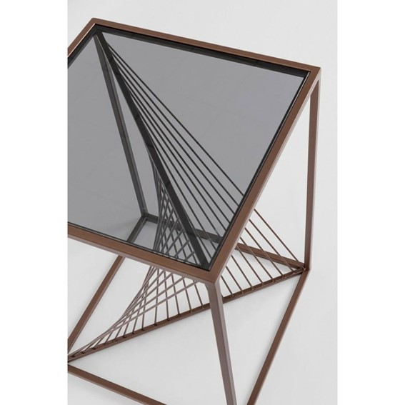 Stolik Kawowy ESPIRAL 40x40 Brązowy