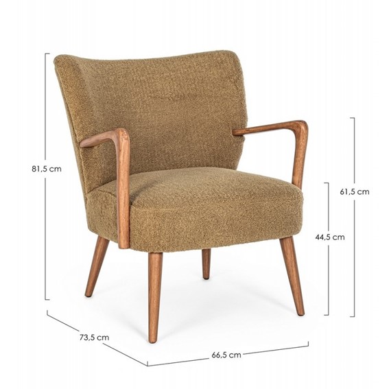 Fotel MORITZ Brązowy