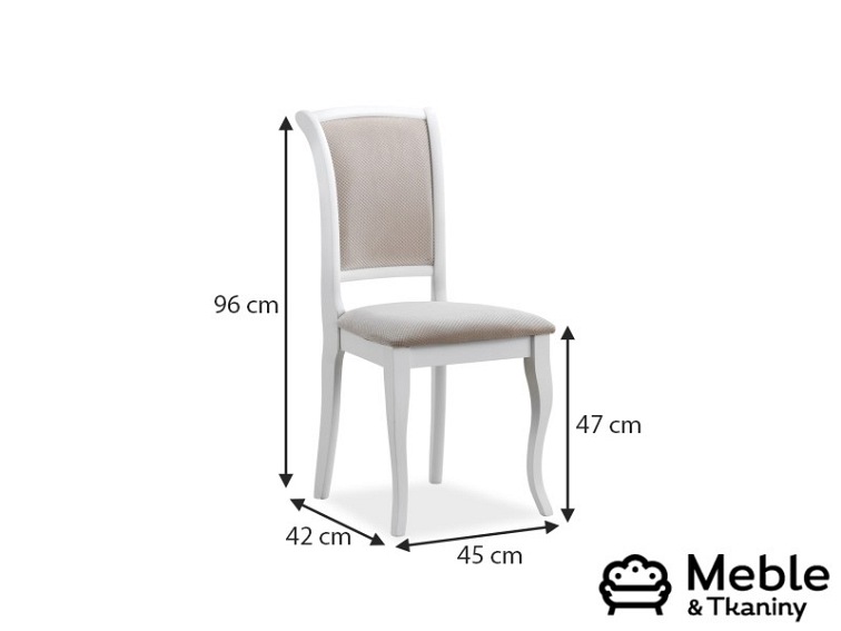 Zestaw 4x Krzesło MN-SC Biały/Beżowy Wzór Tap.132