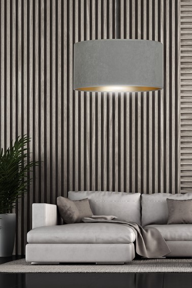 Lampa Wisząca HILDE 1 Czarny/Szary