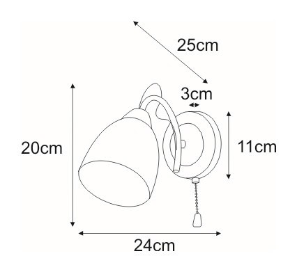 Kinkiet ARON K-JSL-6218/1W CHR Chrom