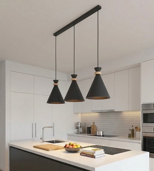 Lampa Wisząca ZERO 3 Czarny