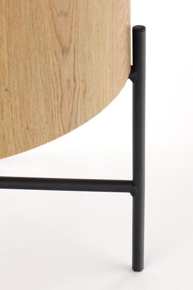 Ława BROOKLYN S fi45 Dąb/Czarny