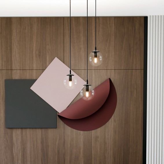 Lampa Wisząca COSMO 3 PREMIUM Czarny/Transparentny