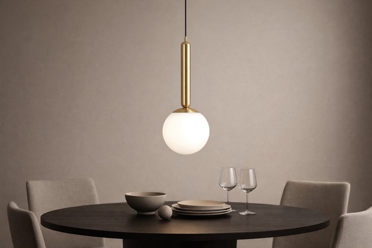 Lampa Wisząca TOKI K-5860 Czarny/Złoty/Biały