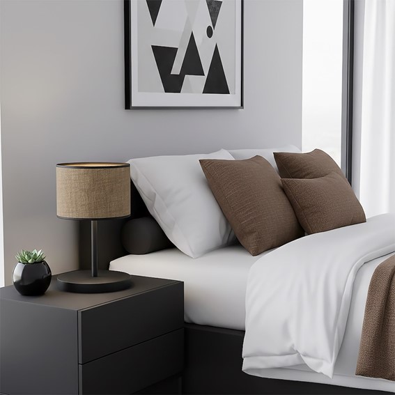 Lampa Biurkowa ECO LN1 Czarny/Brązowy