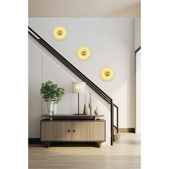 Lampa Ścienna ONDA Biały/Złoty