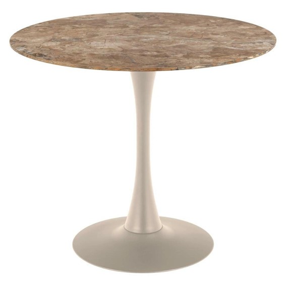 Stół MALTA fi90 Brązowy/Beżowy