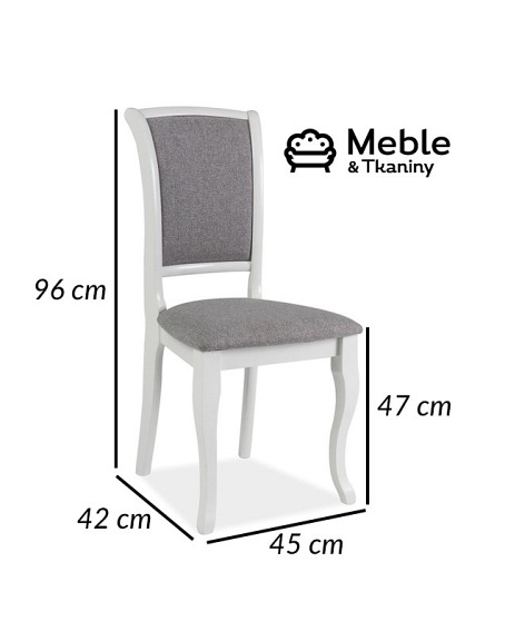 Krzesło MN-SC Biały/Szary Tap. 46