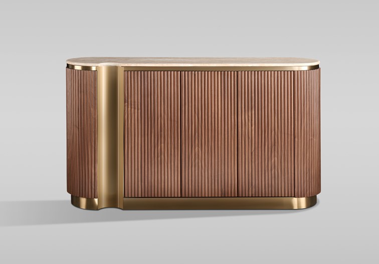 Komoda STILIG ST917D Orzech/Złoty