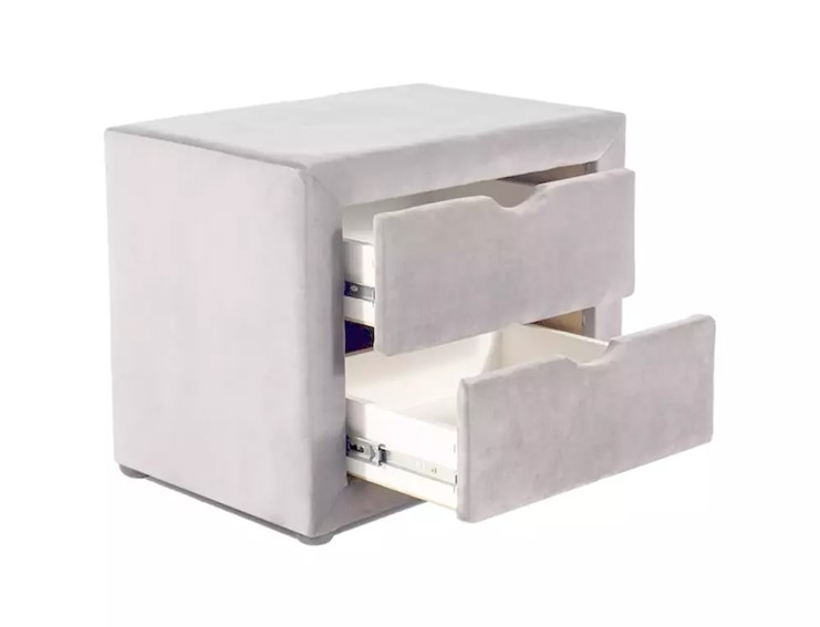 Szafka Nocna ET-002 Velvet Jasny Szary