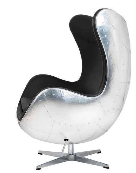 Fotel EGG AVIATOR PU Czarny
