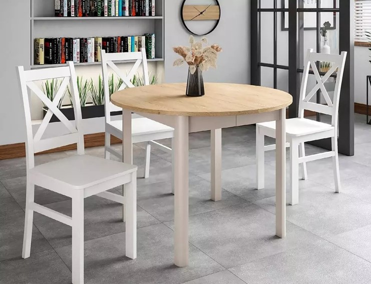 Stół Rozkładany DANTE (102-144)x102 Dąb Cremona Torro/Kaszmir