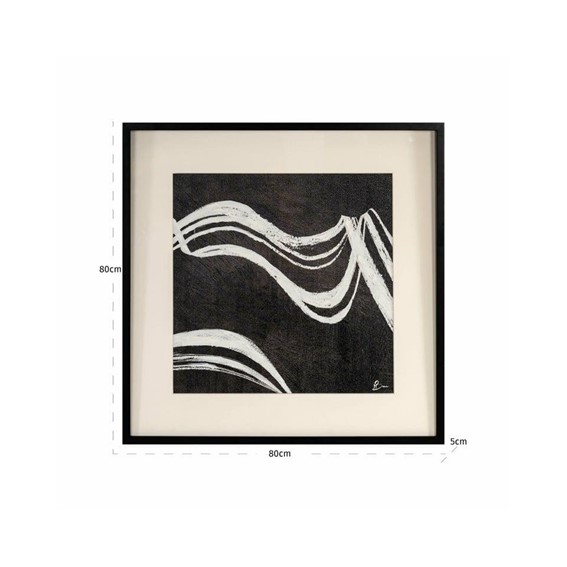 Obraz JOZY 80x80cm Biały/Czarny