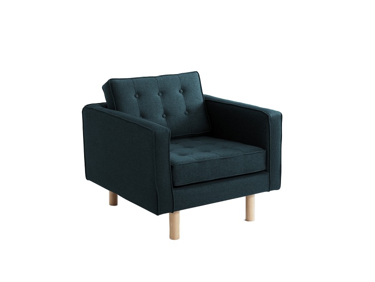 Fotel Topic Wood 84x88x80 Głębia Oceanu/Naturalny