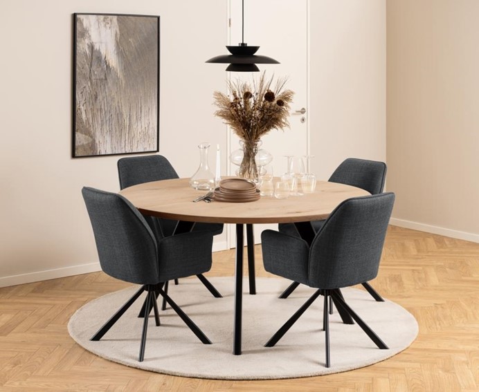 Krzesło GLENDA Basel 19 Szary Ciemny