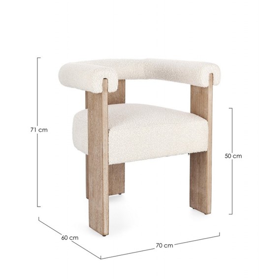 Krzesło AGAPE Beżowy/Biały