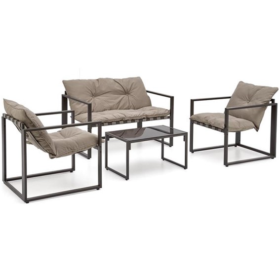 Zestaw Ogrodowy SHARK Czarny/Cappuccino