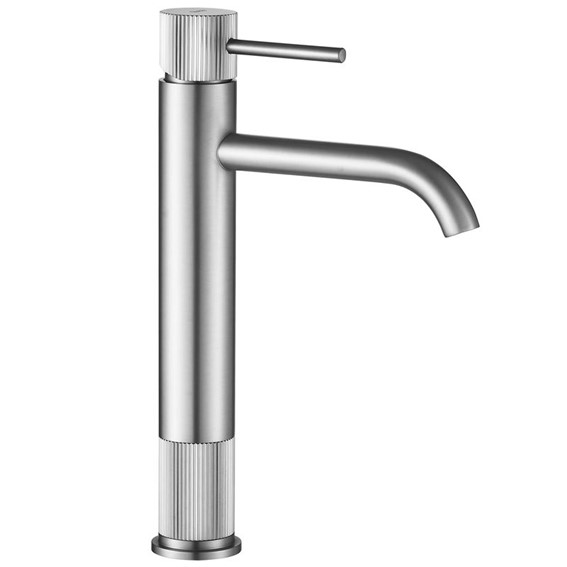 Bateria Umywalkowa Wysoka LUNGO STRIPE Nikiel Szczotkowany