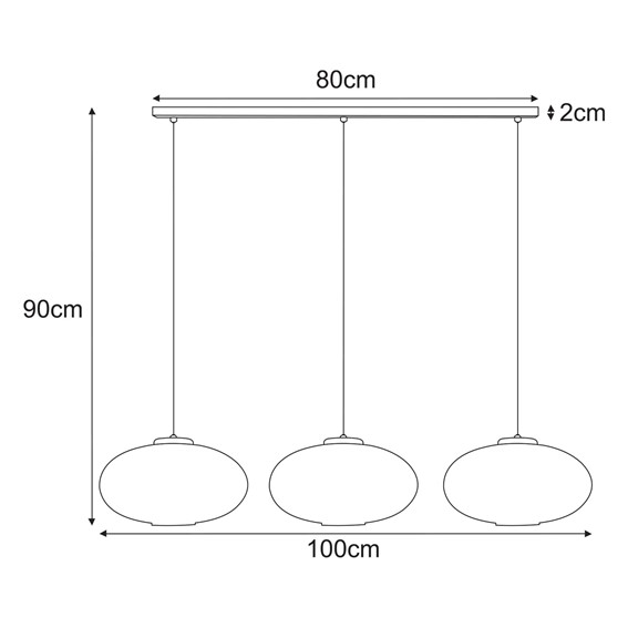 Lampa Wisząca ARCO K-5678 Grafitowy/Czarny