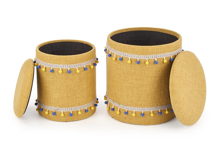 Zestaw Puf GRADO Żółty