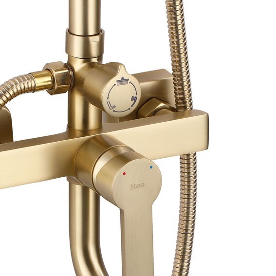 Zestaw Natryskowy ARGUS Złoty Szczotkowany