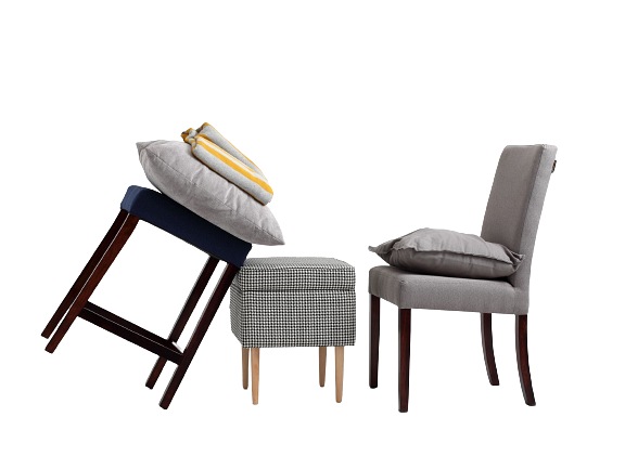 Krzesło Wilton Chair 98 46x45x96 Popielaty/Orzech