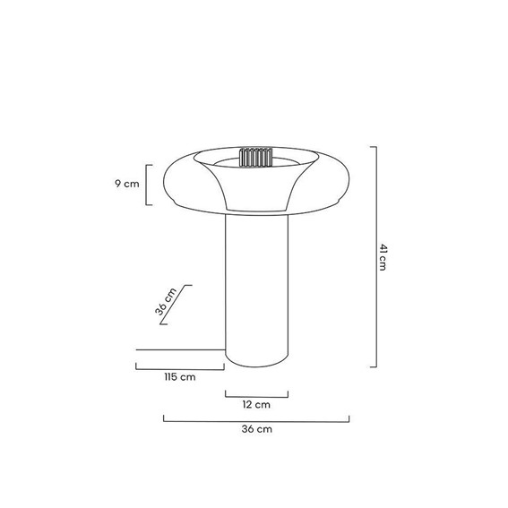 Lampa Stołowa ICAR Transparentny/Złoty