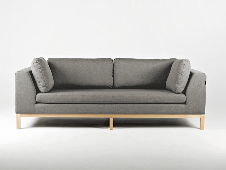 Sofa 3 os. Ambient Wood 228x98x67 Kwarc/Naturalny
