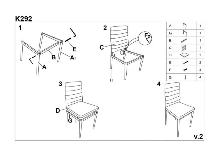 Krzesło K292 popielaty