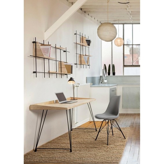 Biurko DISTRICT Czarny/Naturalny