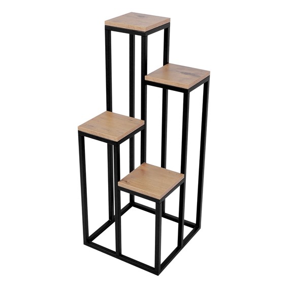 Kwietnik KAJA HOME KS-33 IV Czarny/Dąb