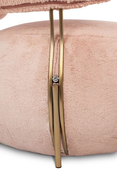 Fotel LOW TEDDY Różowy