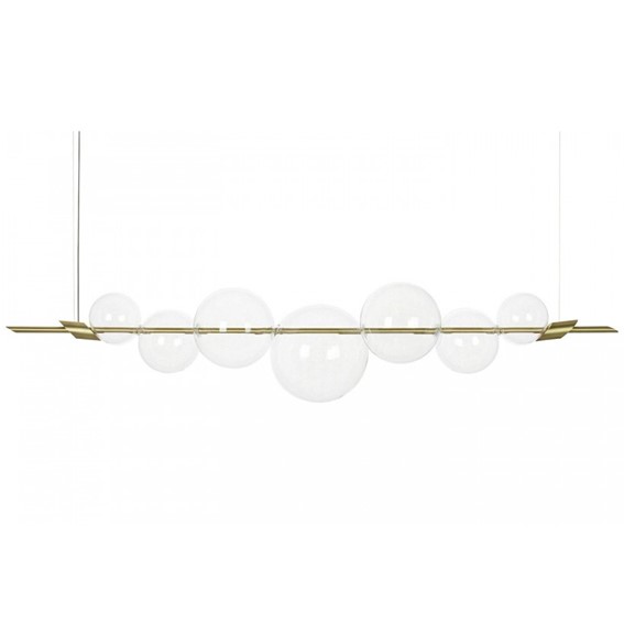 Lampa Wisząca ECHO 140 Złoty/Transparentny