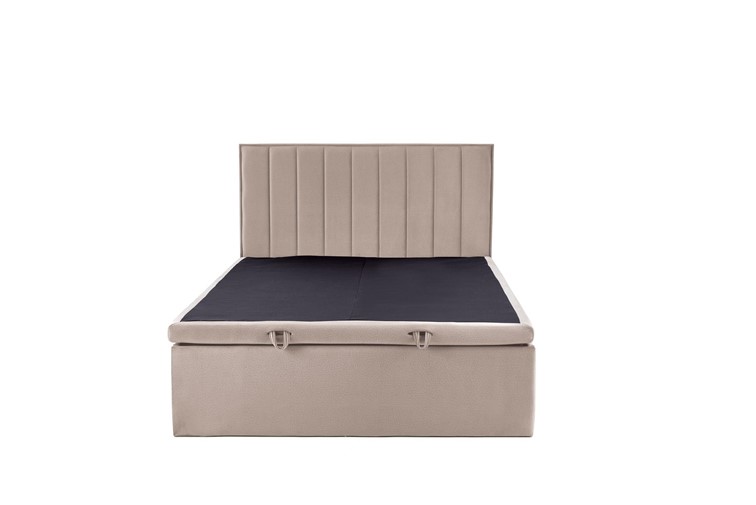 Łóżko Kontynentalne Tapicerowane ASENTO 160x200 Beżowy