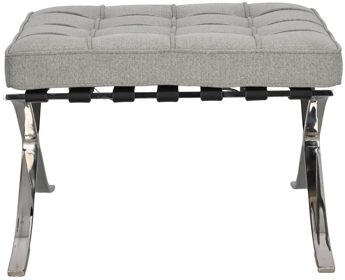 Podnóżek BA1 Tkanina Jasny Szary