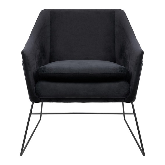 Fotel EMMA Velvet Czarny