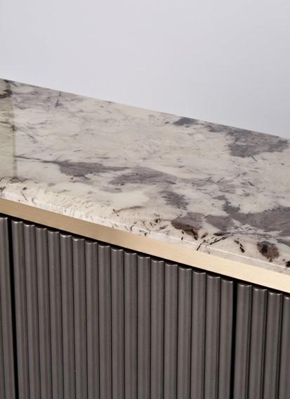 Komoda STILIG ST917 Grafitowy/Złoty