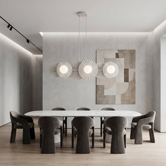 Lampa Wisząca UMBRA 6 Biały/Opal