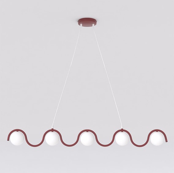 Lampa Wisząca SINUS 5 Burgundowy