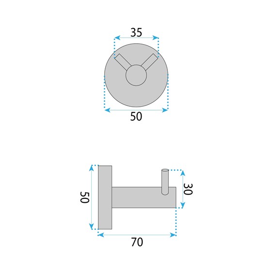 Wieszak Łazienkowy LEO 5605 Złoty Szczotkowany